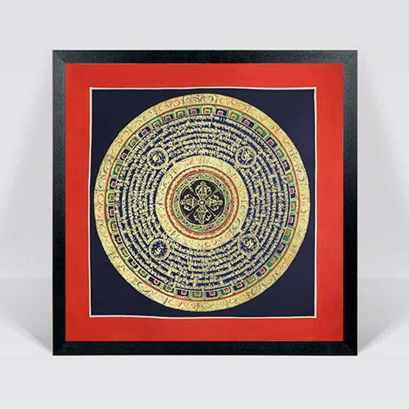 BWOOOH Tibetan Handmade Thangka Painting Spiritual Blessing Blind Box Random Color Pattern | natural stone Tibetan bracelet