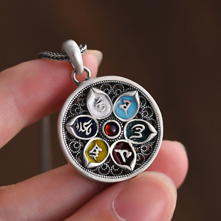 BWOOOH Tibetan Om Mani Padme Hum Purity Necklace Pendant