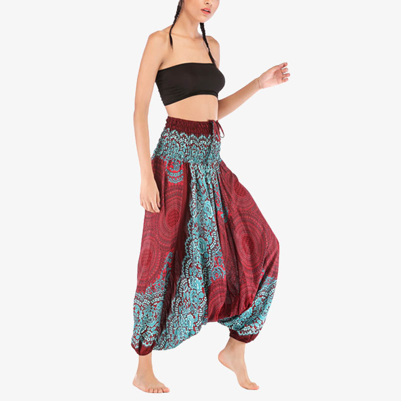 BWOOOH printed harem pants - Two Style Wear Round Geometric Pattern L