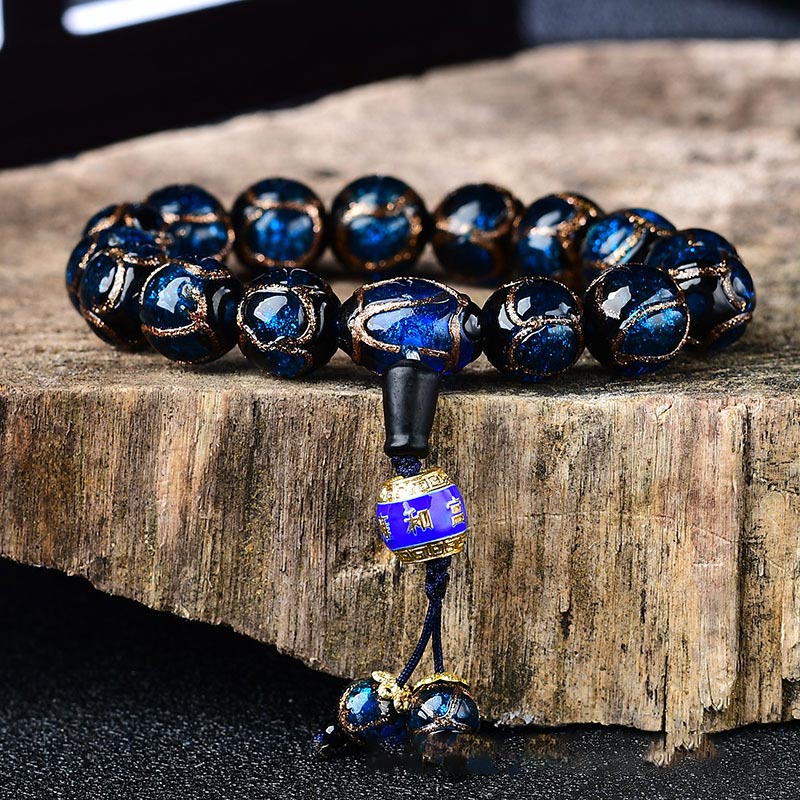 BWOOOH Tibetan Dragon Vein Agate Healing Bracelet  -  Dragon Tibetan bracelet for spiritual healing and mindful living
