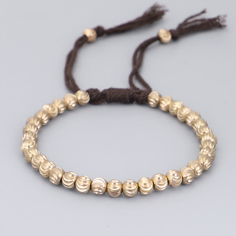 BWOOOH Tibetan Handmade Copper Bead Luck String Bracelet | natural stone spiritual bracelet for healing and mindful living