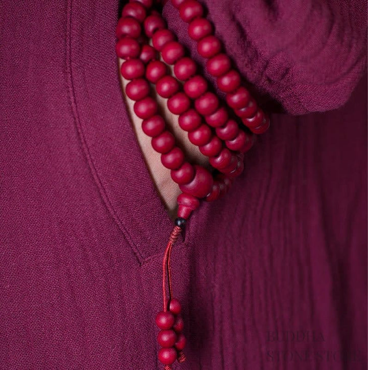 BWOOOH 108 Mala Beads Natural Abelia Biflora Wood Protection Bracelet