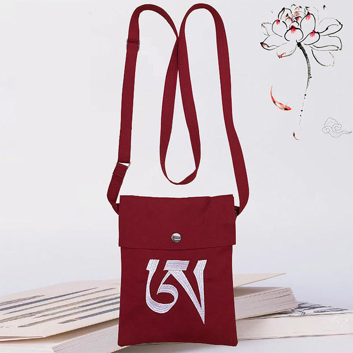 BWOOOH Handmade OM Mantra Embroidered Spiritual Mind Prac