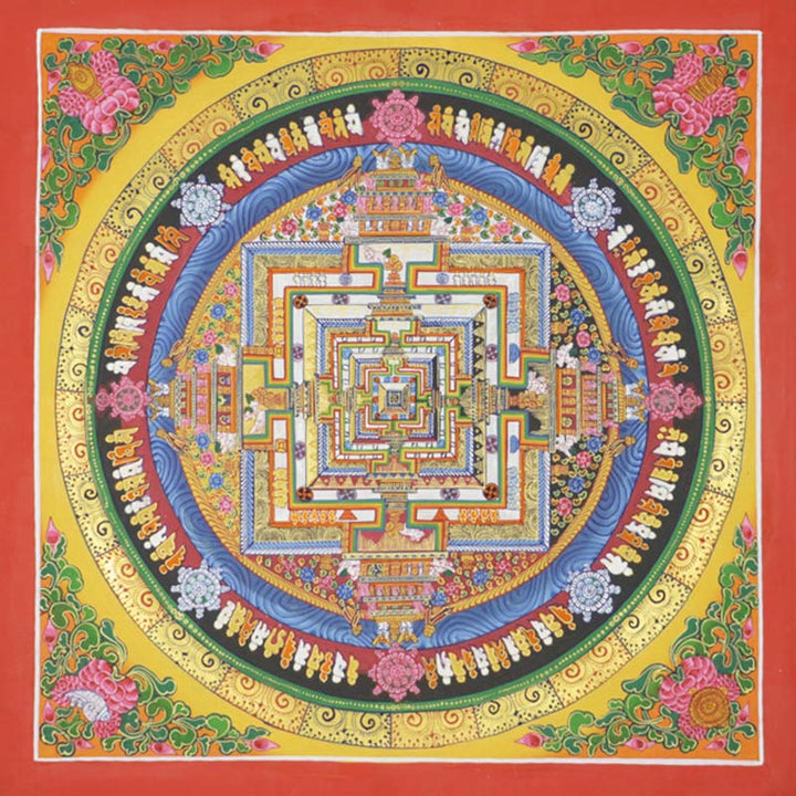 BWOOOH Tibetan Thangka Painting Blessing Handmade Decoration | natural stone spiritual home decor