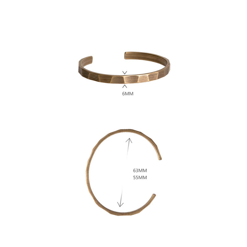 BWOOOH Vintage Rustic Design Copper Wealth Adjustable Cuff Bracelet | spiritual healing bracelet