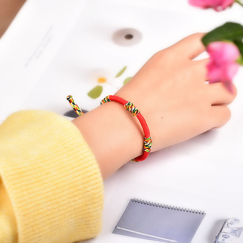 BWOOOH Tibetan Handmade Colorful King Kong Knot Lucky Protection Braid String Bracelet