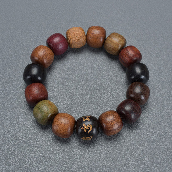 BWOOOH Tibet Various Wood Om Mani Padme Hum Purity Bracelet