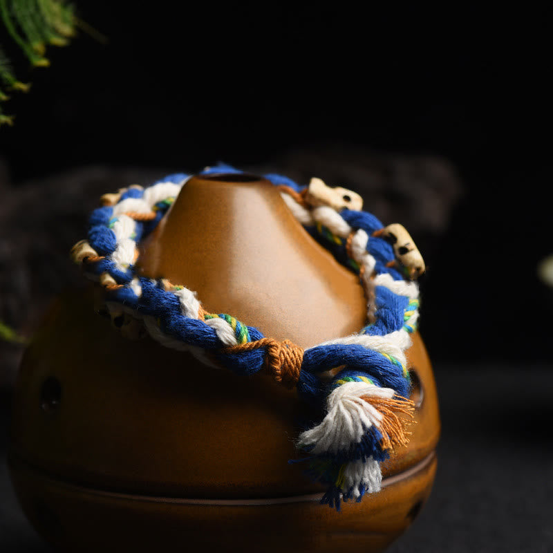 BWOOOH Tibetan Zakiram Goddess of Wealth Bead Engraved Handmade Luck Bracelet | spiritual healing bracelet