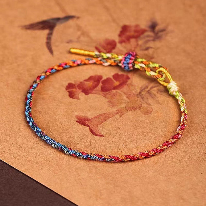 BWOOOH Handcrafted Luck Colorful Rope Child Adult Bracelet