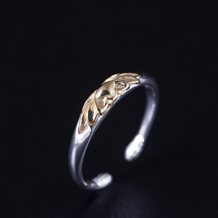 BWOOOH 925 Sterling Silver Lotus Flower New Beginning Ring