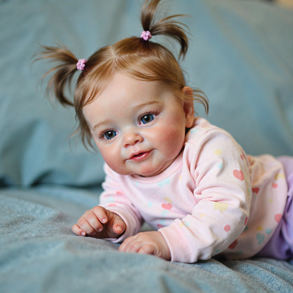 [New Series] 20" Handmade Reborn Baby Open Eyes Doll Girl Kelow with Heartbeat & Coos