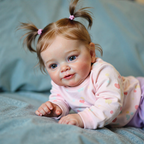 [New Series] 20" Handmade Reborn Baby Open Eyes Doll Girl Kelow with Heartbeat & Coos