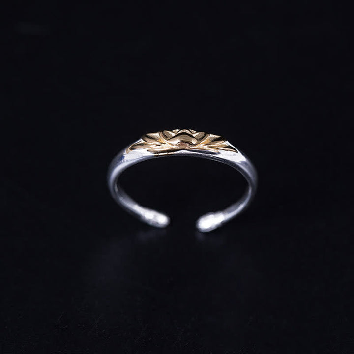BWOOOH 925 Sterling Silver Lotus Flower New Beginning Ring