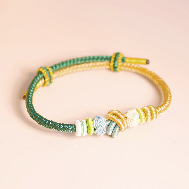 BWOOOH Two-Color Rope Handcrafted Eight Thread Peace Knot Luck Connection Bracelet  -  Thread Tibetan bracelet for spiritual...