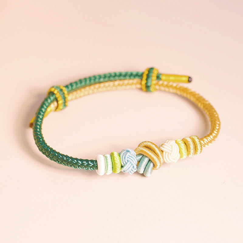 BWOOOH Two-Color Rope Handcrafted Eight Thread Peace Knot Luck Connection Bracelet  -  Thread Tibetan bracelet for spiritual...