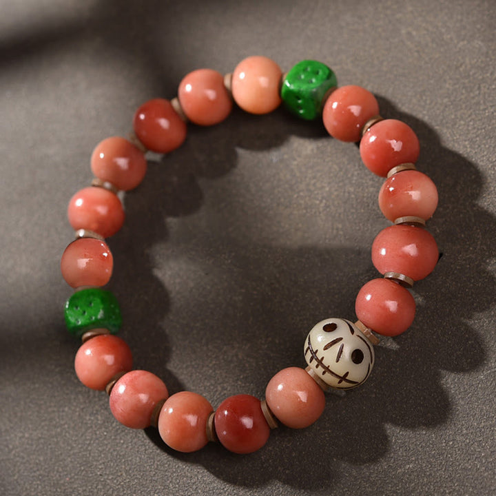 BWOOOH Tibetan Natural Camel Bone Dzi Bead Bodhi Seed Charm Luck Bracelet