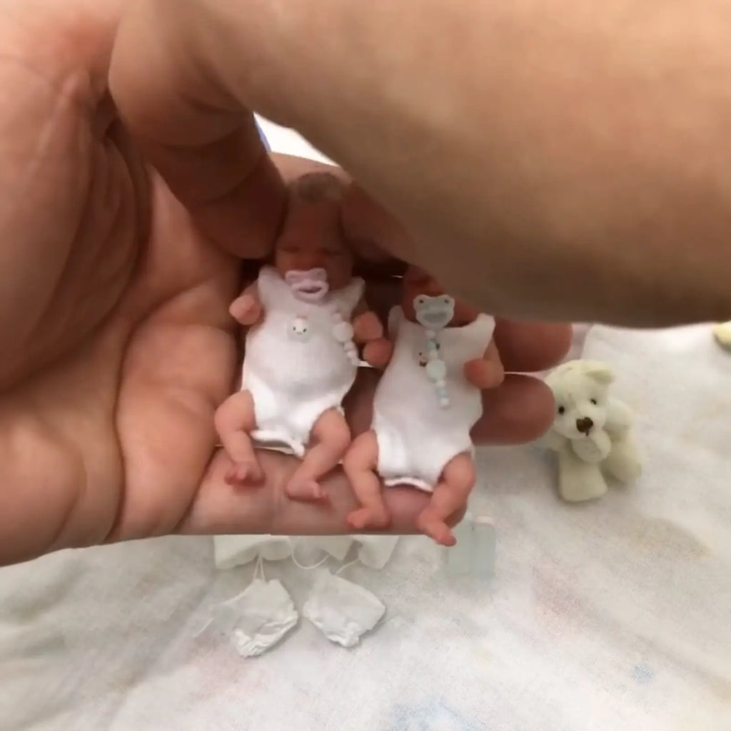 3 Inches Mini Flexible Full Body Platinum Silicone Baby Bendable Reborn Doll Girl