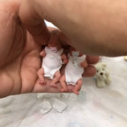 3 Inches Mini Flexible Full Body Platinum Silicone Baby Bendable Reborn Doll Girl