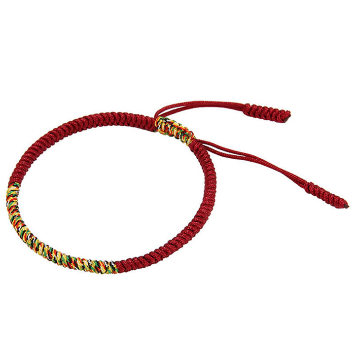 BWOOOH Tibetan Handmade Multicolor King Kong Knot Luck Strength Braided Bracelet  -  natural stone Tibetan bracelet for spir...