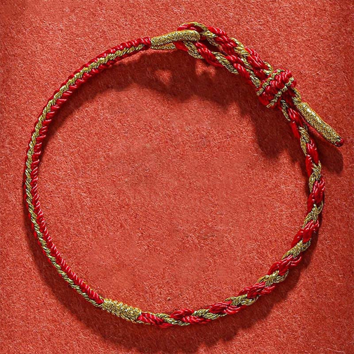 BWOOOH Handmade Chinese Zodiac Rabbit Rooster Rat Horse Dragon Protection Braid String Bracelet