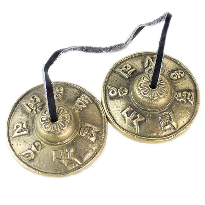 BWOOOH Tibetan Tingsha Bell Six True Words Dragon Copper Balance Decoration With Bag | spiritual healing bracelet