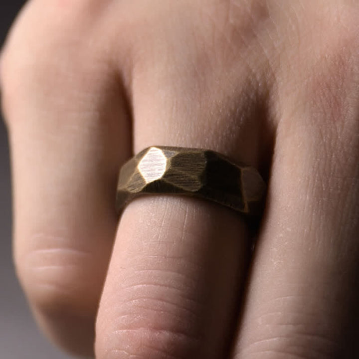 BWOOOH Tibetan Simple Design Copper Wealth Ring