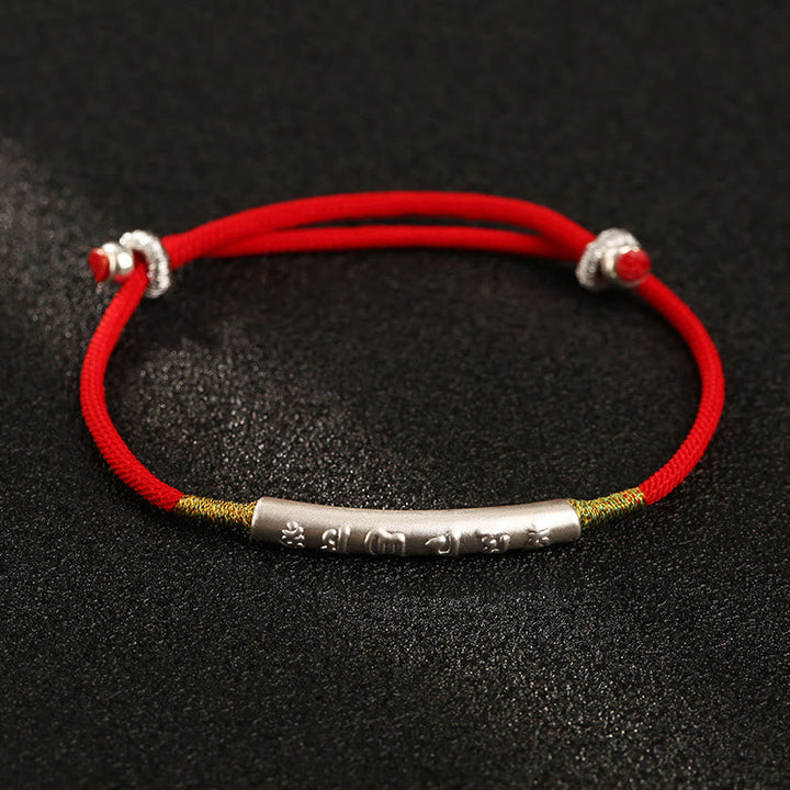 BWOOOH Tibetan Buddhist Handmade Mani Mantra Lucky Red String Bracelet