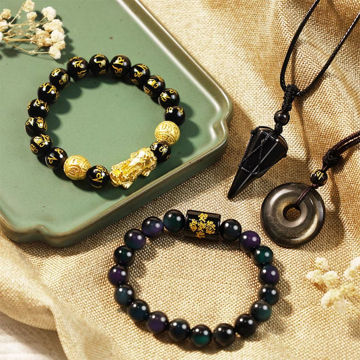 BWOOOH  Absorbing Negative Energies Obsidian Bundle