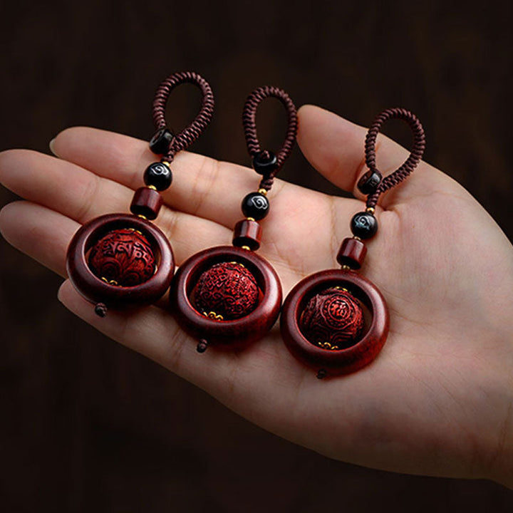 BWOOOH Tibetan Small Leaf Red Sandalwood Ebony Luck Prote