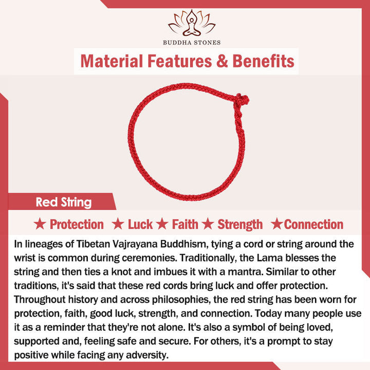 BWOOOH Tibetan Buddhist Handmade Mani Mantra Lucky Red String Bracelet