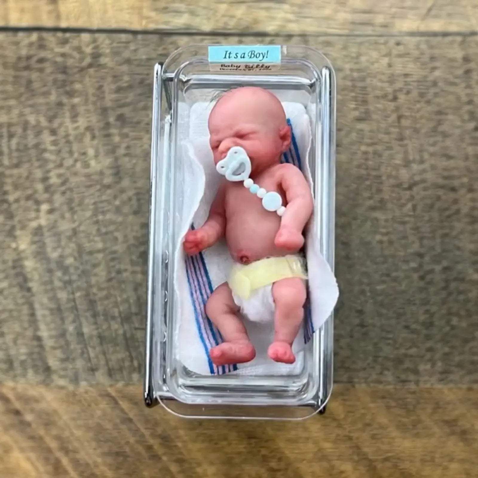 Reborn Cute Newborn 3 Inches Mini Flexible Solid Platinum Liquid Full Silicone Reborn Doll Baby Girl