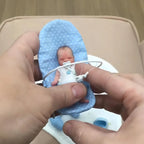 Newborn Sleeping 3 Inches Flexible Solid Platinum Liquid Full Silicone Mini Reborn Doll Baby Girl