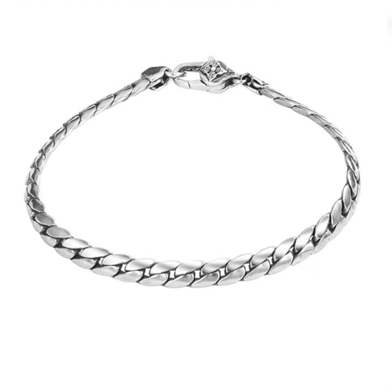 BWOOOH Double Dorje Vajra Strength Punk Copper Chain Bracelet Necklace