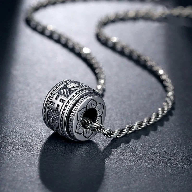 BWOOOH Tibet Om Mani Padme Hum Protection Necklace Pendant