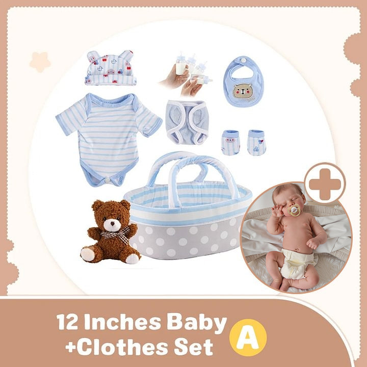 12 & 16" More Flexible Realistic Baby, Reborn Full Liquid Silicone Baby Doll Boy or Girl Lond and Wnya With Realistic Belly Button and Birth Mark