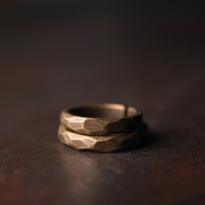 BWOOOH Tibetan Simple Design Copper Wealth Ring