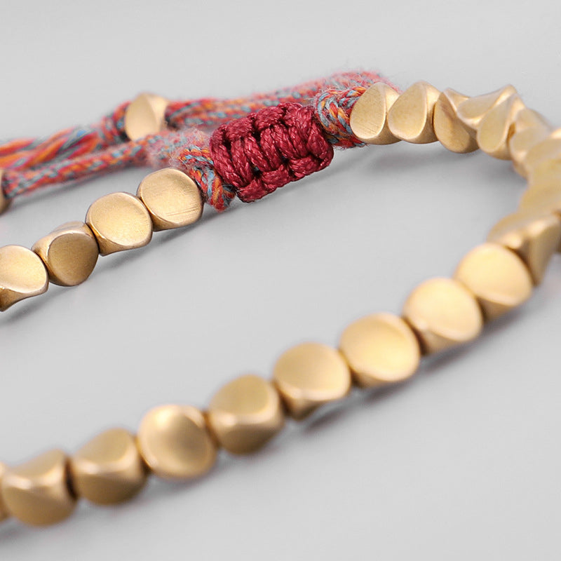 BWOOOH Tibetan Copper Beads Healing Luck Bracelet