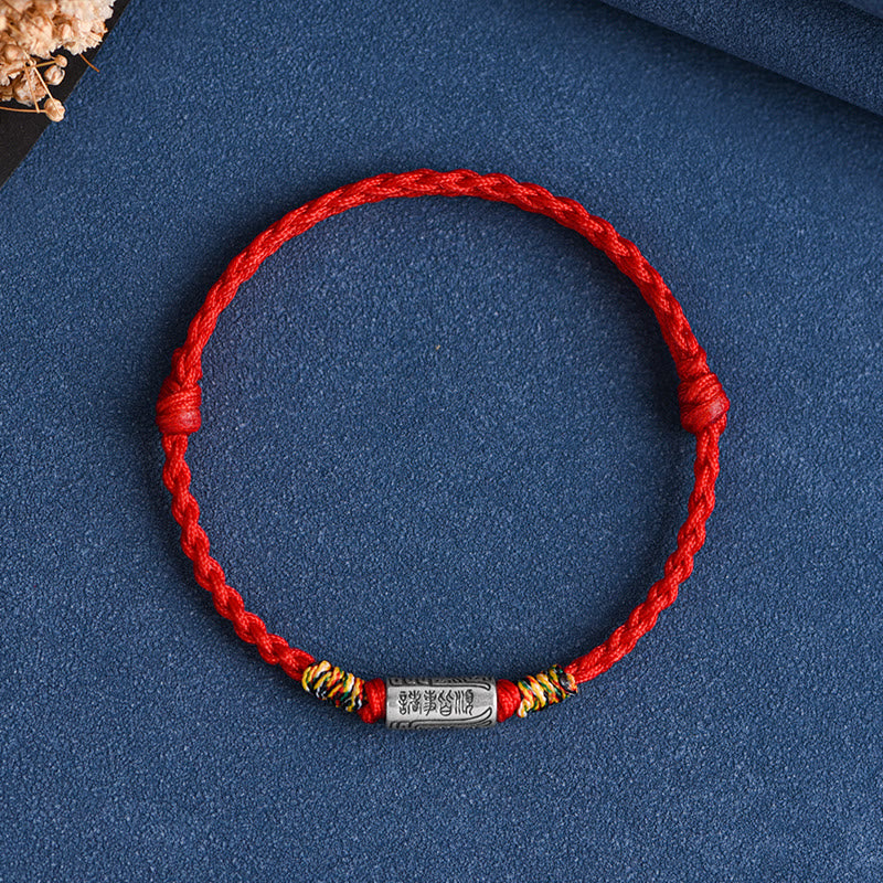 BWOOOH Handcrafted 925 Sterling Silver Everything Goes Well Design Protection Strength Bracelet Anklet