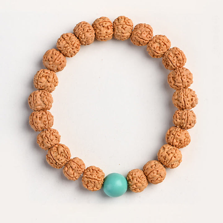 BWOOOH Tibet Rudraksha Bodhi Seed Wealth Auspiciousness Bracelet | spiritual healing bracelet