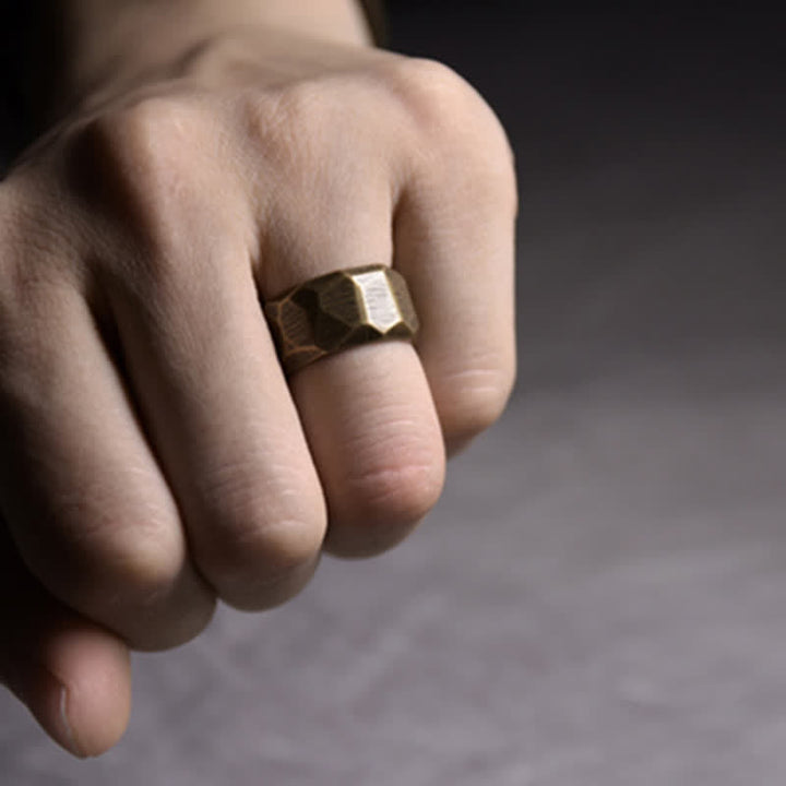 BWOOOH Tibetan Simple Design Copper Wealth Ring