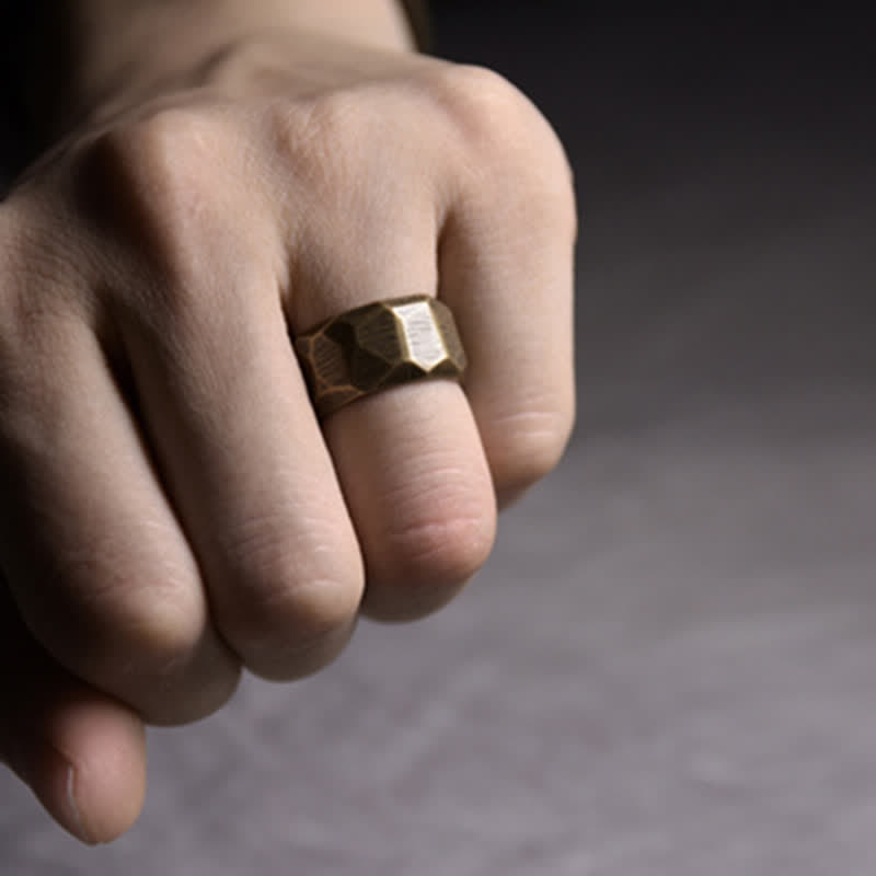 BWOOOH Tibetan Simple Design Copper Wealth Ring