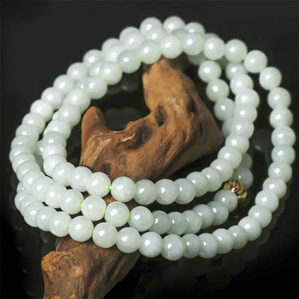 BWOOOH 108 beads natural jade mala luck bracelet
