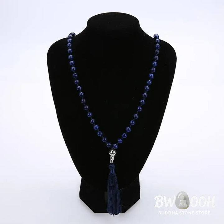Authentic BWOOOH 108 Mala Beads Prayer Yoga Meditation Necklace resting gracefully for spiritual practice - View 10