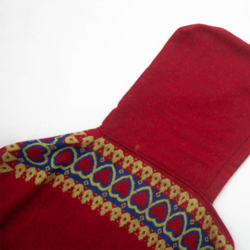 BWOOOH Tibetan Shawl Red Love Heart Tassel Hooded Cloak W