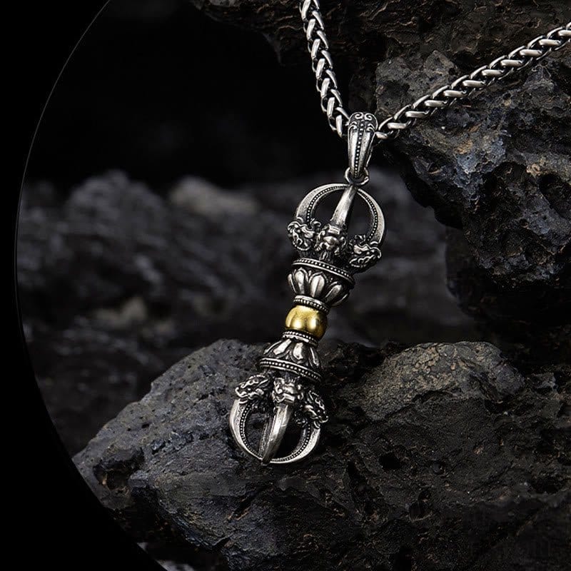 BWOOOH Tibetan Dorje Vajra Design Wealth Necklace Pendant