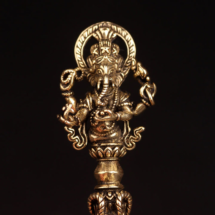 BWOOOH Tibetan Ganesh Ganpati Elephant God of Wealth Dorje Vajra Spiritual Power Necklace Pendant