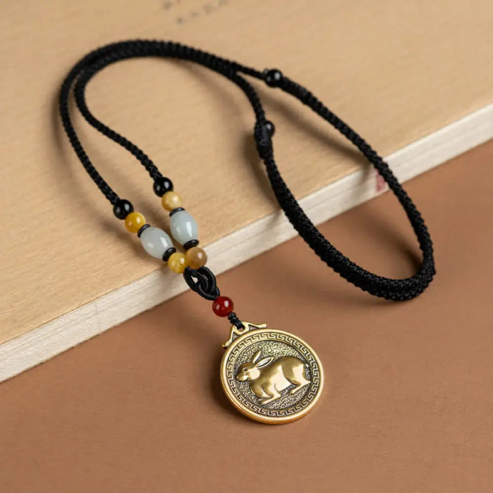BWOOOH Chinese zodiac wealth fortune necklace pendant
