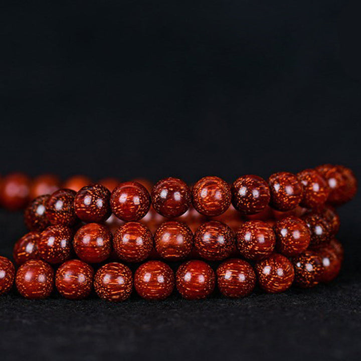 Tibetan Small Leaf Red Sandalwood Balance Bracelet (Extra 30% Off | USE CODE: FS30)