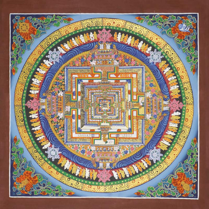 BWOOOH Tibetan Thangka Painting Blessing Handmade Decoration | natural stone spiritual home decor