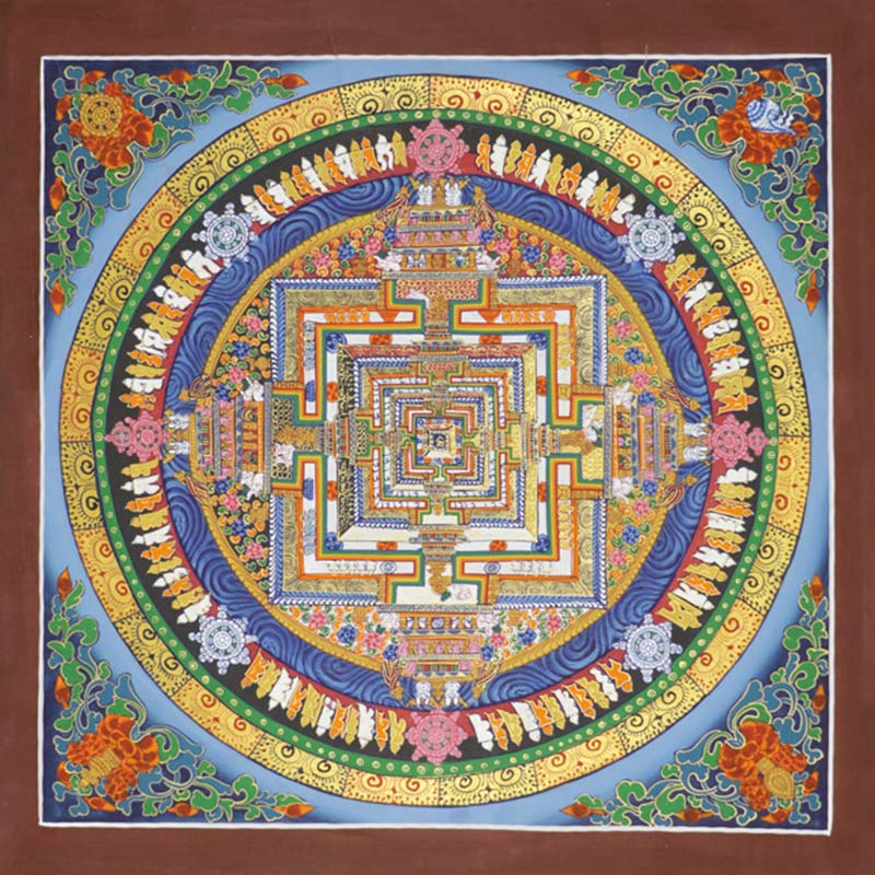 BWOOOH Tibetan Thangka Painting Blessing Handmade Decoration | natural stone spiritual home decor